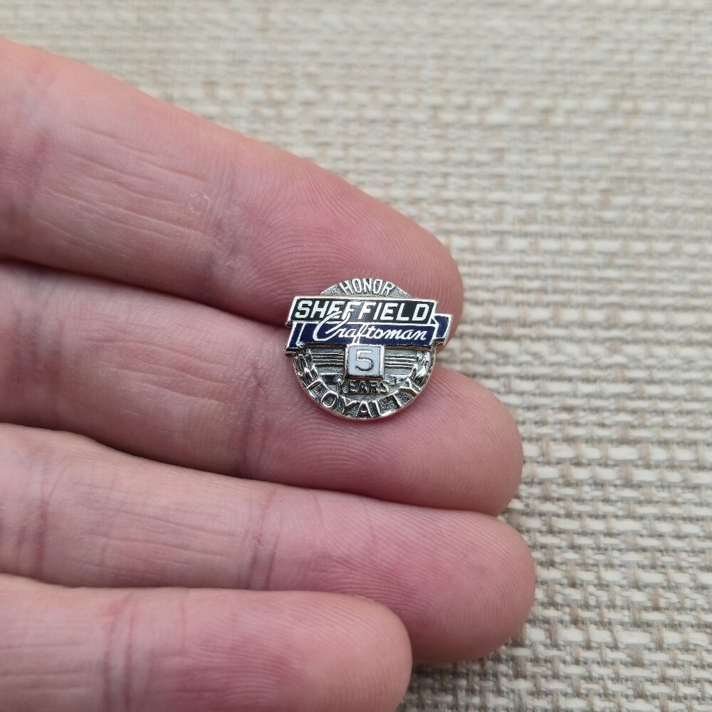 Sterling Silver Sheffield Craftsman 5 Year Pin Brooch A5105